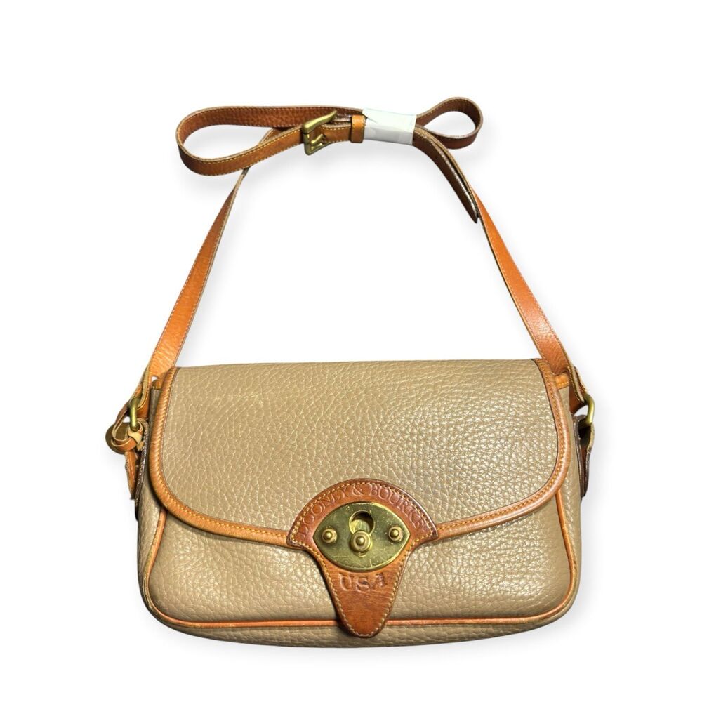 Dooney & Bourke Crossbody Bag All Weather Calvary in Bone Color Vintage Rare